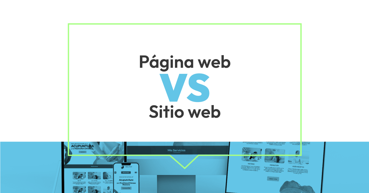 Página web VS Sitio web